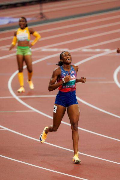 Melissa Jefferson Wooden (USA) during the World Athletics Championships on 19.09.2025 in Tokyo.