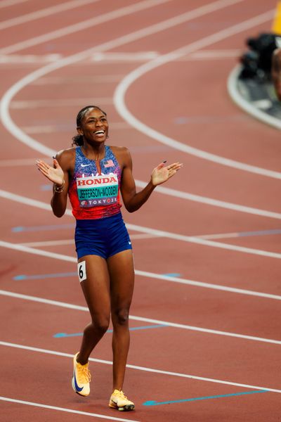 Melissa Jefferson Wooden (USA) during the World Athletics Championships on 19.09.2025 in Tokyo.