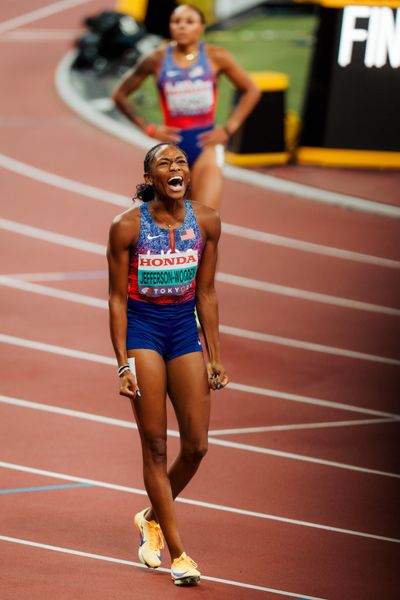 Melissa Jefferson Wooden (USA) during the World Athletics Championships on 19.09.2025 in Tokyo.