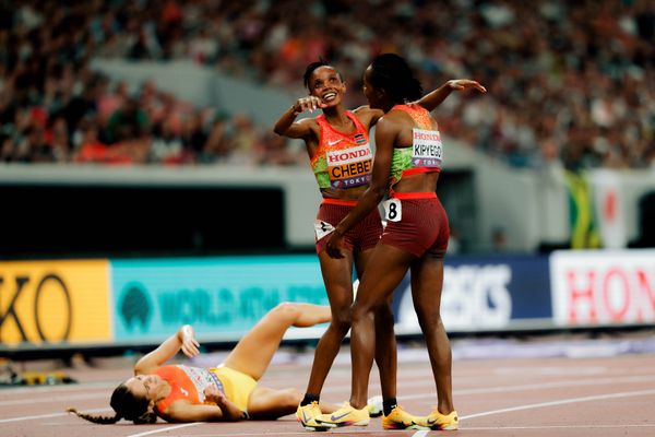 Beatrice Chebet (KEN), Faith Kipyegon (KEN) during the World Athletics Championships on 20.09.2025 in Tokyo.