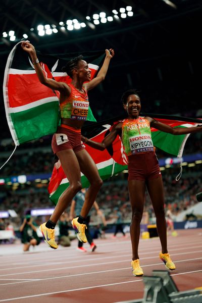Beatrice Chebet (KEN), Faith Kipyegon (KEN) during the World Athletics Championships on 20.09.2025 in Tokyo.