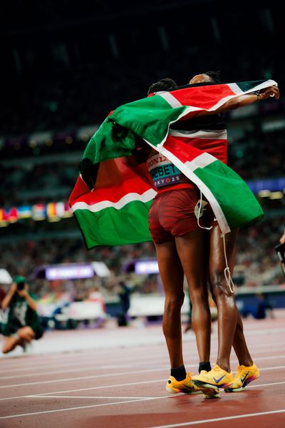 Beatrice Chebet (KEN), Faith Kipyegon (KEN) during the World Athletics Championships on 20.09.2025 in Tokyo.