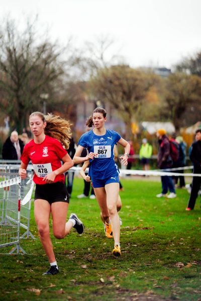 Katharina Schinke (TSV SCHOTT Mainz) im Lauf L03 - Weibliche Jugend U20 bei den Deutschen Meisterschaften im Crosslauf auf dem Sportgelände Bürgerpark Nord am 29.11.2025 in Darmstadt