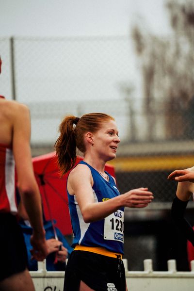 Eva Dieterich (LAV Stadtwerke Tübingen) im Lauf L09 - Frauen, U23 Langstrecke bei den Deutschen Meisterschaften im Crosslauf auf dem Sportgelände Bürgerpark Nord am 30.11.2025 in Darmstadt