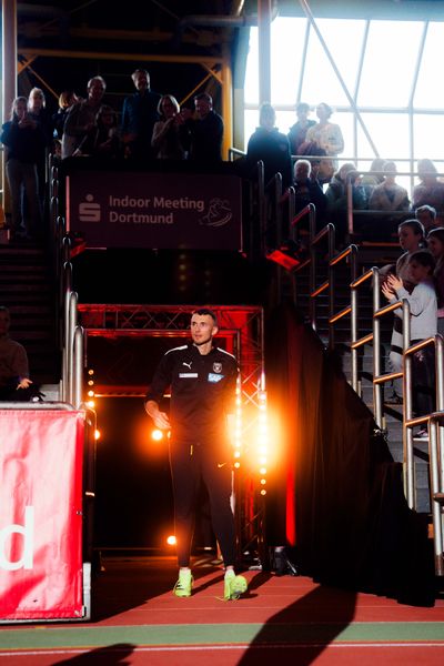 Simon Batz (MTG Mannheim) am 08.02.2026 beim Sparkassen Indoor Meeting in der Helmut-Körnig-Halle in Dortmund