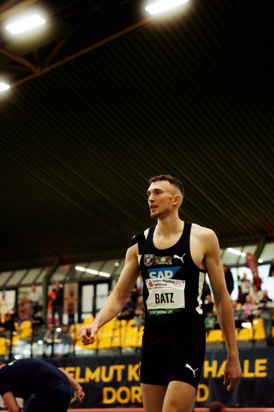 Simon Batz (MTG Mannheim) am 08.02.2026 beim Sparkassen Indoor Meeting in der Helmut-Körnig-Halle in Dortmund