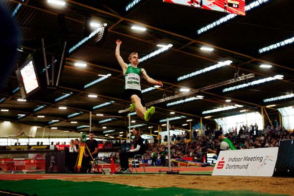 Kasperi Vehmaa (Finnland) am 08.02.2026 beim Sparkassen Indoor Meeting in der Helmut-Körnig-Halle in Dortmund