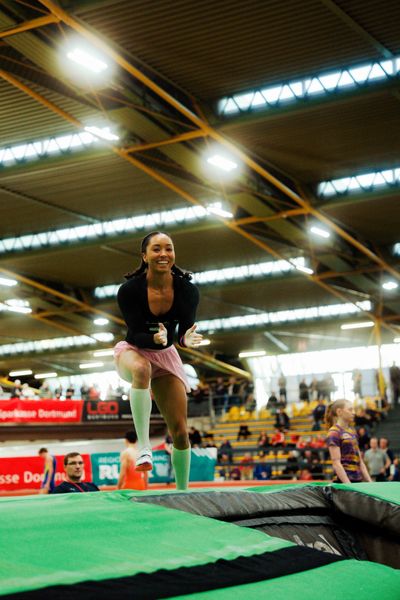 Jacqueline Otchere (MTG Mannheim) am 08.02.2026 beim Sparkassen Indoor Meeting in der Helmut-Körnig-Halle in Dortmund