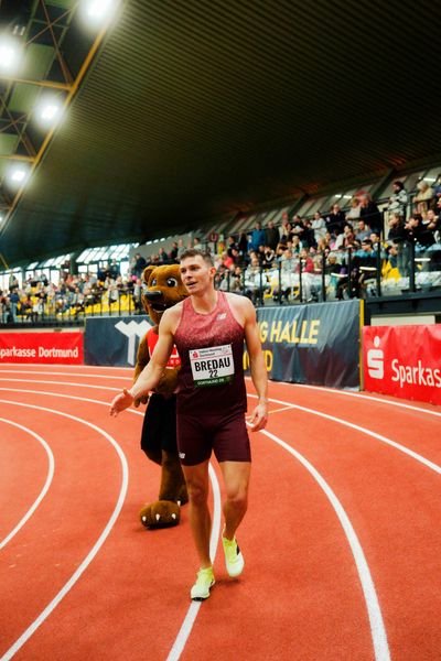 Jean Paul Bredau (VfL Wolfsburg) am 08.02.2026 beim Sparkassen Indoor Meeting in der Helmut-Körnig-Halle in Dortmund