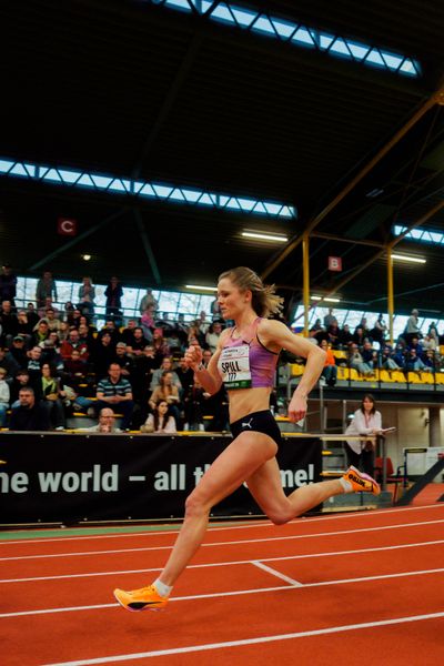 Tanja Spill (TSV Bayer Dormagen) am 08.02.2026 beim Sparkassen Indoor Meeting in der Helmut-Körnig-Halle in Dortmund