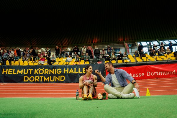 Ewa Swoboda (Polen), Florian Michael Weber (GER) am 08.02.2026 beim Sparkassen Indoor Meeting in der Helmut-Körnig-Halle in Dortmund