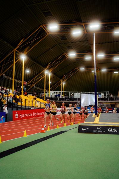 3000m der Frauen am 27.02.2026 bei den Deutschen Hallen Meisterschaften in der Helmut-Körnig-Halle in Dortmund