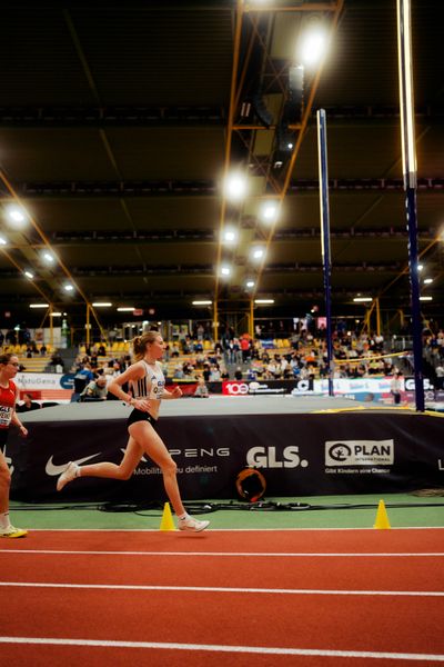 Emily Quast (SCC Berlin) am 27.02.2026 bei den Deutschen Hallen Meisterschaften in der Helmut-Körnig-Halle in Dortmund
