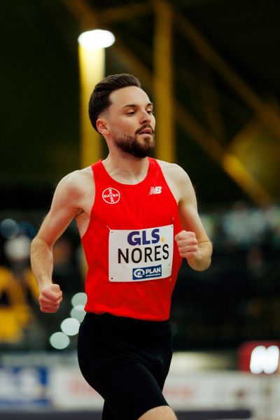 Max Nores (TSV Bayer 04 Leverkusen) am 27.02.2026 bei den Deutschen Hallen Meisterschaften in der Helmut-Körnig-Halle in Dortmund