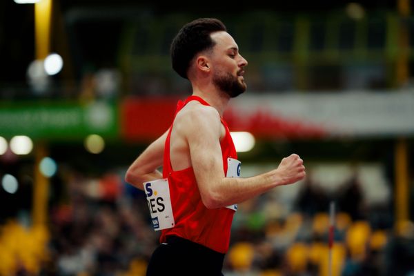 Max Nores (TSV Bayer 04 Leverkusen) am 27.02.2026 bei den Deutschen Hallen Meisterschaften in der Helmut-Körnig-Halle in Dortmund