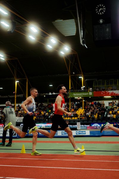 Max Nores (TSV 04 Bayer Leverkusen) am 27.02.2026 bei den Deutschen Hallen Meisterschaften in der Helmut-Körnig-Halle in Dortmund