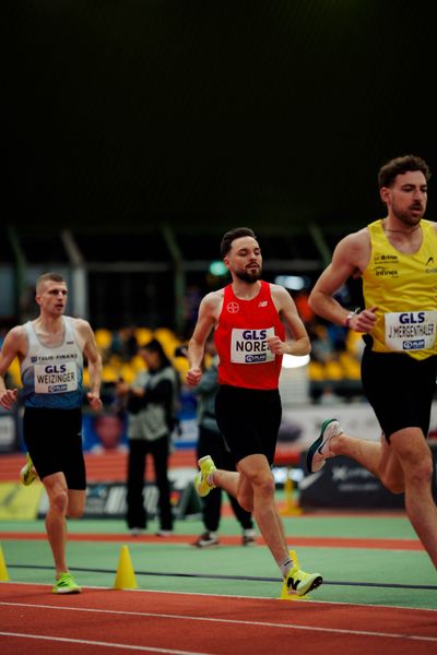 Max Nores (TSV Bayer 04 Leverkusen) am 27.02.2026 bei den Deutschen Hallen Meisterschaften in der Helmut-Körnig-Halle in Dortmund