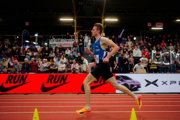 Jonas Kulgemeyer (OTB Osnabrück) am 27.02.2026 bei den Deutschen Hallen Meisterschaften in der Helmut-Körnig-Halle in Dortmund