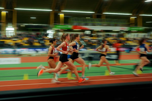 Marie Pröpsting (VfL Eintracht Hannover) am 28.02.2026 bei den Deutschen Hallen Meisterschaften in der Helmut-Körnig-Halle in Dortmund