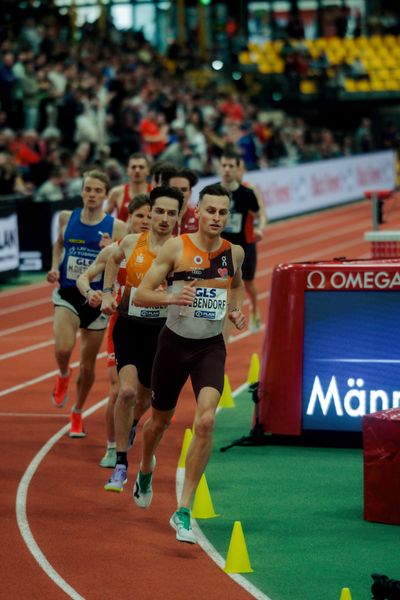 Karl Bebendorf (Dresdner SC 1898) am 28.02.2026 bei den Deutschen Hallen Meisterschaften in der Helmut-Körnig-Halle in Dortmund