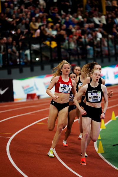 Smilla Kolbe (Eintracht Frankfurt e.V.) am 28.02.2026 bei den Deutschen Hallen Meisterschaften in der Helmut-Körnig-Halle in Dortmund