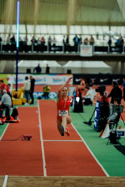 Sophie Ullrich (TSV Bayer 04 Leverkusen) am 28.02.2026 bei den Deutschen Hallen Meisterschaften in der Helmut-Körnig-Halle in Dortmund