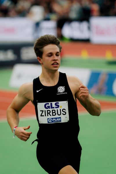 Milian Zirbus (Hannover 96) am 28.02.2026 bei den Deutschen Hallen Meisterschaften in der Helmut-Körnig-Halle in Dortmund