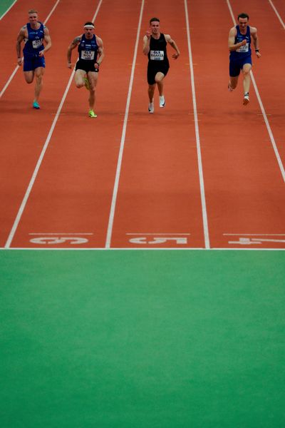 Yannick Wolf (Munich Athletics), Niklas Haaker (LG Neustadt Nord) am 28.02.2026 bei den Deutschen Hallen Meisterschaften in der Helmut-Körnig-Halle in Dortmund