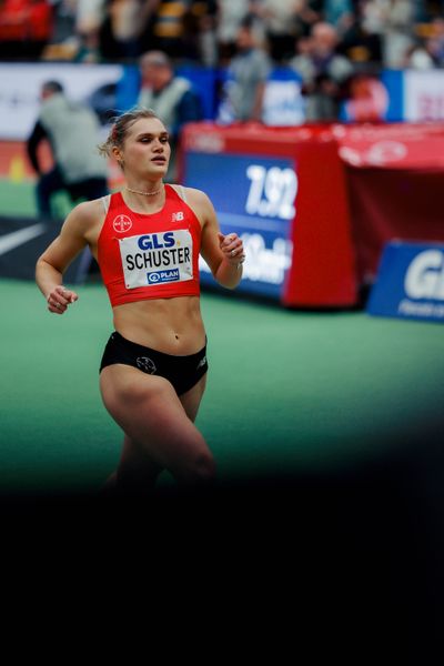 Franziska Schuster (TSV Bayer 04 Leverkusen) am 28.02.2026 bei den Deutschen Hallen Meisterschaften in der Helmut-Körnig-Halle in Dortmund