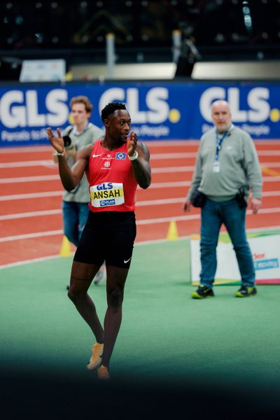 Owen Ansah (Hamburger SV) am 28.02.2026 bei den Deutschen Hallen Meisterschaften in der Helmut-Körnig-Halle in Dortmund