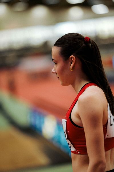 Luna Fischer (VfL Eintracht Hannover) am 01.03.2026 bei den Deutschen Hallen Meisterschaften in der Helmut-Körnig-Halle in Dortmund