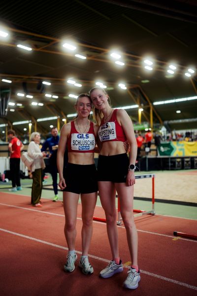 Jana Schlüsche (VfL Eintracht Hannover), Marie Pröpsting (VfL Eintracht Hannover) am 01.03.2026 bei den Deutschen Hallen Meisterschaften in der Helmut-Körnig-Halle in Dortmund