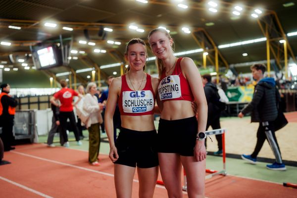 Jana Schlüsche (VfL Eintracht Hannover), Marie Pröpsting (VfL Eintracht Hannover) am 01.03.2026 bei den Deutschen Hallen Meisterschaften in der Helmut-Körnig-Halle in Dortmund