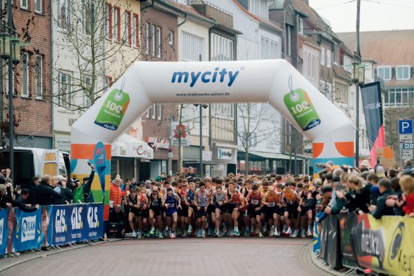Start der Männer am 08.03.2026 bei den Deutschen Meisterschaften 10 km Straße in Uelzen