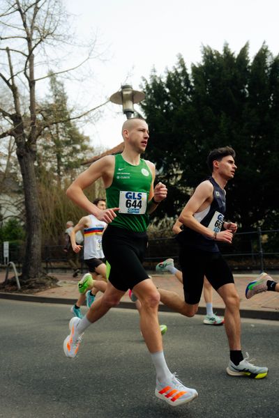 Steffen Hannich (VfL Wolfsburg), Peter Boysen (TSV Bienenbüttel) am 08.03.2026 bei den Deutschen Meisterschaften 10 km Straße in Uelzen