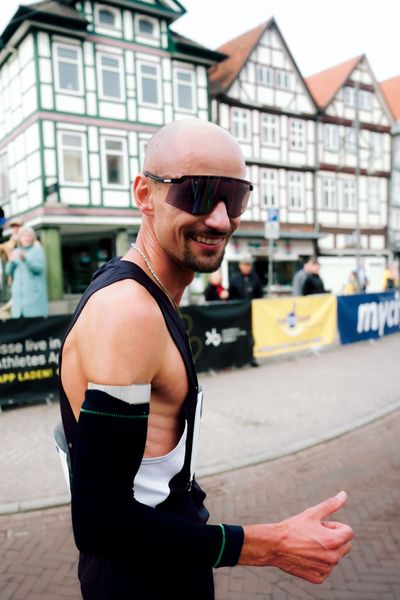 Hendrik Pfeiffer (Düsseldorf Athletics) am 08.03.2026 bei den Deutschen Meisterschaften 10 km Straße in Uelzen