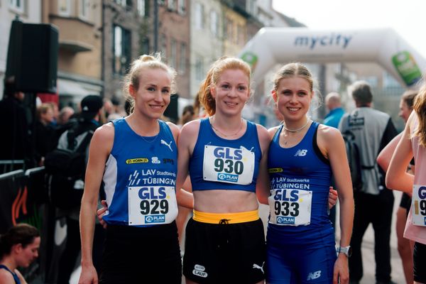 Antonia Schiel (LAV Stadtwerke Tübingen), Eva Dieterich (LAV Stadtwerke Tübingen), Lisa Merkel (LAV Stadtwerke Tübingen) am 08.03.2026 bei den Deutschen Meisterschaften 10 km Straße in Uelzen