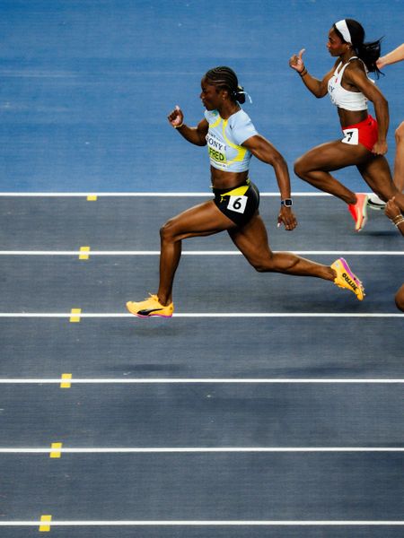 Julien Alfred (Saint Lucia) on 21.03.2026 at the World Athletics Indoor Championships 2026 in Torun