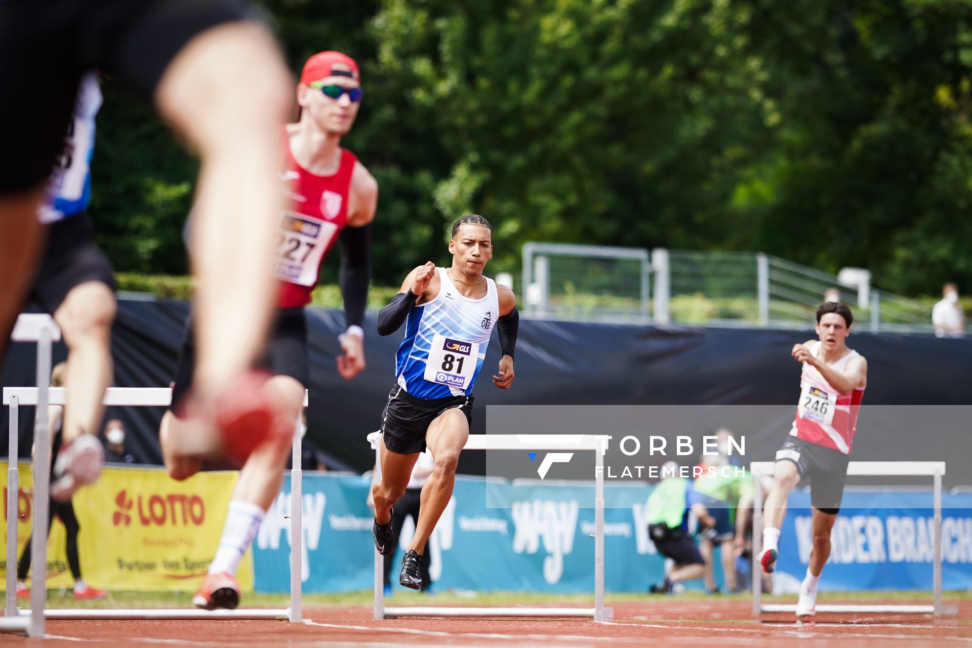 Jordan Gordon (OTB Osnabrueck) am 26.06.2021 waehrend den deutschen U23 Leichtathletik-Meisterschaften 2021 im Stadion Oberwerth in Koblenz