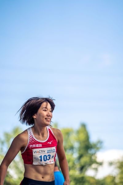 Mariko Morimoto (Japan) im Dreisprung am 06.08.2022 beim Lohrheide-Meeting im Lohrheidestadion in Bochum-Wattenscheid